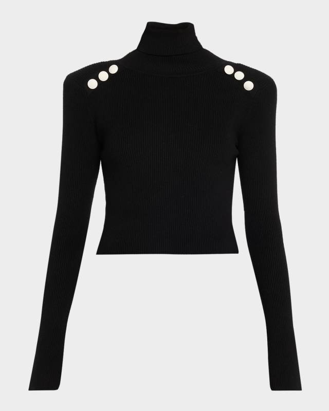 Colette Cropped Turtleneck Sweat